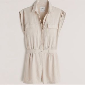 Abercrombie & Fitch beige romper NWT
